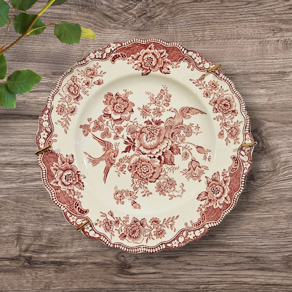 Vintage Crown Ducal Bristol Pink Salad Plate